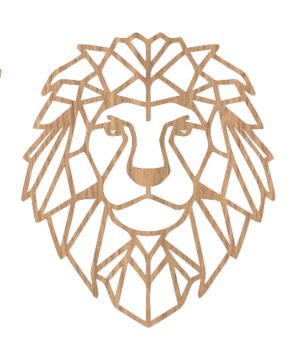 4mm mdf Geometric Lion Head
