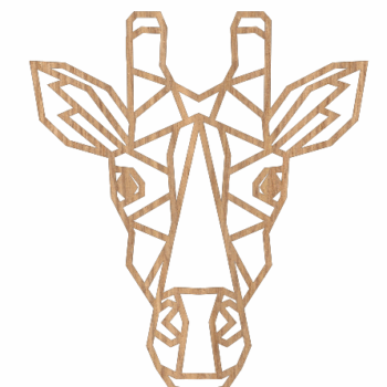4mm mdf Geometric Giraffe Head