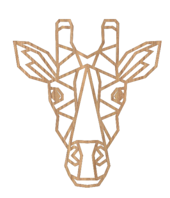 4mm mdf Geometric Giraffe Head