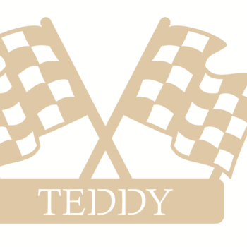 4mm Chequered Flags Plaque