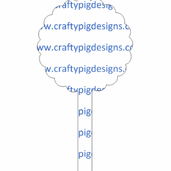 3mm Scalloped Top Acrylic Cake Topper