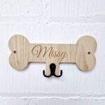 9mm Oak Veneer Bone Shape Dog Lead Holder