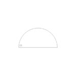 8cm Acrylic Semi Circles  (Pack of 10)