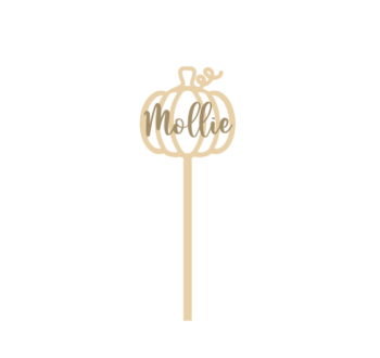 4mm mdf Personalised Pumpkin Wand