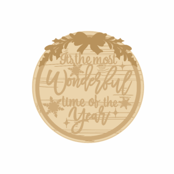 3mm mdf It's the most wonderful time of year craft circle