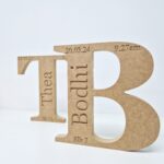 18mm mdf engraved letter