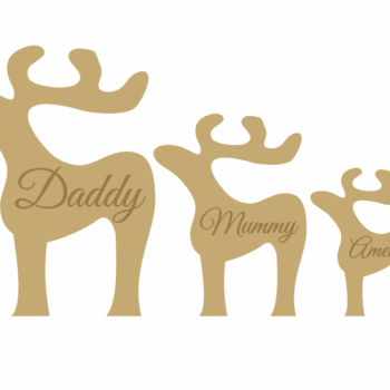 18mm Tall Reindeer Shape with optional engraved name