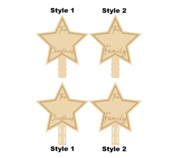 4mm Oak Veneer Star Tree Topper
