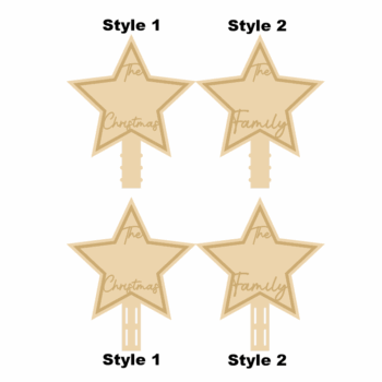 4mm Oak Veneer Star Tree Topper