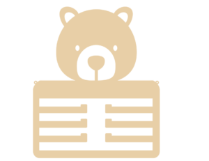 4mm Mdf Personalised Bear Bow Holder