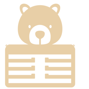 4mm Mdf Personalised Bear Bow Holder