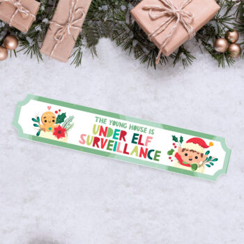 Personalised - Elf Surveillance - Printed Street Sign