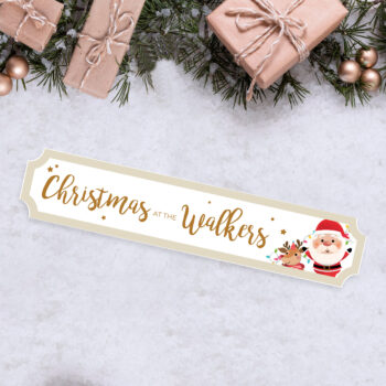 Personalised - Festive Lights - Printed Christmas At The Street Sign