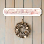 Christmas at the anyname Street Sign - Rose Gold Baubles
