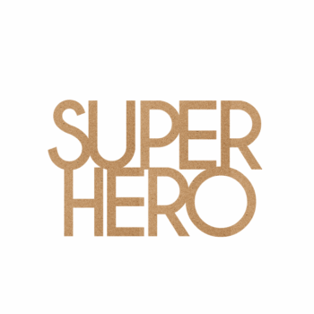 4mm mdf/4mm Oak Veneer SUPER HERO plaque