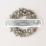 Christmas at the anyname Street Sign - Silver Grey
