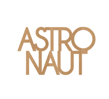 4mm mdf/4mm Oak Veneer ASTRO NAUT plaque