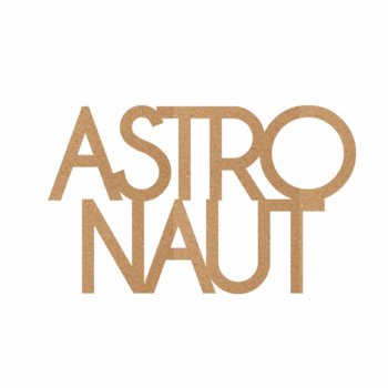 4mm mdf/4mm Oak Veneer ASTRO NAUT plaque