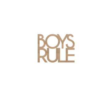 4mm mdf/4mm Oak Veneer BOYS RULE plaque