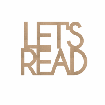 4mm mdf/4mm Oak Veneer LET'S READ plaque