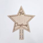 layered oak veneer tree topper