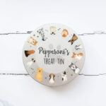 Personalised Printed Silver Dog Treat Tin