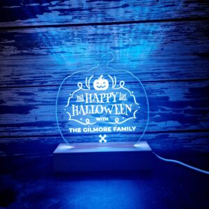 Pumpkin LED Light - Happy Halloween Cobwebs