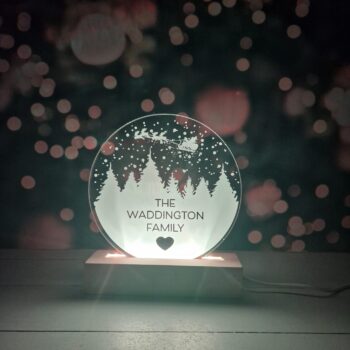 LED Snow Globe Light - Family Snow Scene