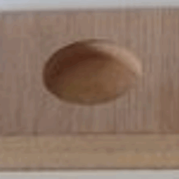 10cm square Oak Veneer T Light Holder with slot.