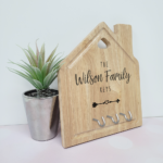 Family Keys House Shaped Board Key Hanger