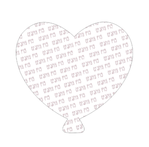 15cm wide acrylic heart ballon shape