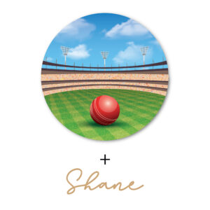 cricket pitch on circle with name