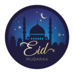 Eid-Mubarak Starry-Sky printed circle