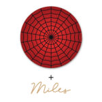 Personalised Printed White Circle – Christening – Blue Elephant