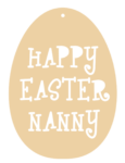 Personalised Hanging Happy Easter Egg Tag