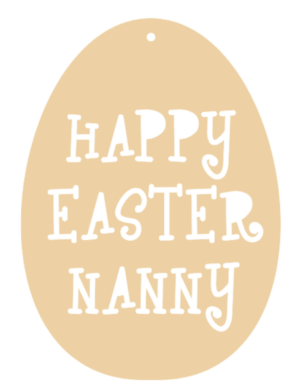 Personalised Hanging Happy Easter Egg Tag