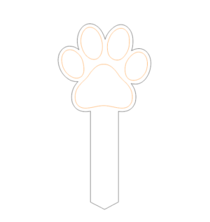 3mm Acrylic Engraved Paw On Stake Shape
