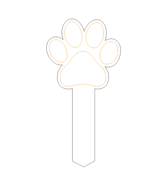 engraved paw grave marker